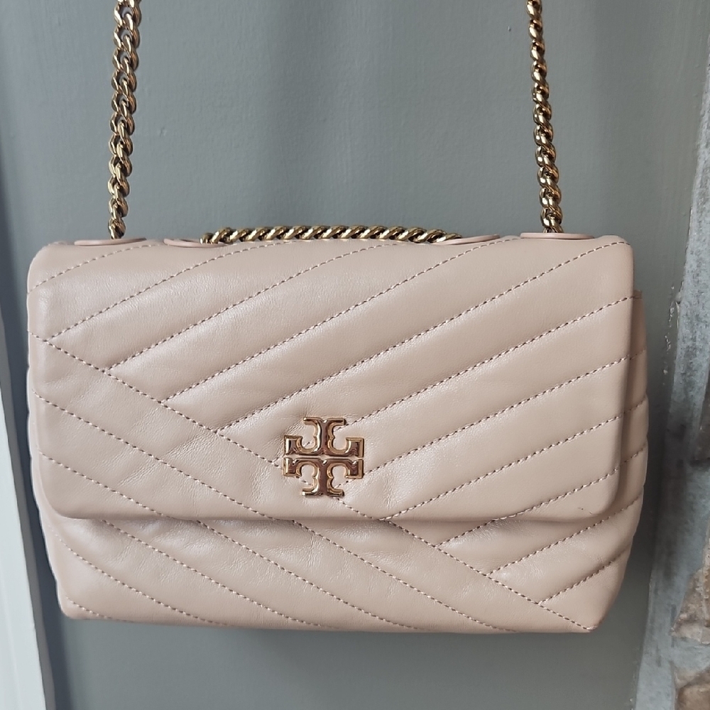 Tory Burch Kira Chevron Small Convertible Shoulder Bag - Devon Sand
